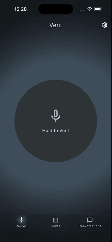 The Vent app on a phone